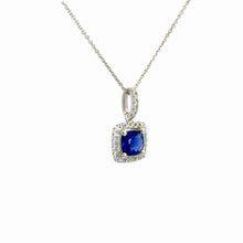 Load image into Gallery viewer, 18kt White Gold Natural Blue Sapphire and Diamond Pendant
