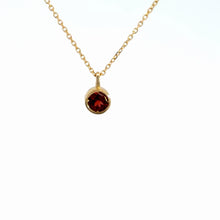 Load image into Gallery viewer, 14kt Yellow  Gold Mozambique Garnet Pendant
