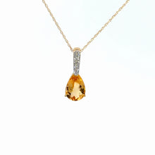 Load image into Gallery viewer, 14kt Yellow Gold and Citrine Pendant
