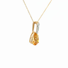 Load image into Gallery viewer, 14kt Yellow Gold and Citrine Pendant

