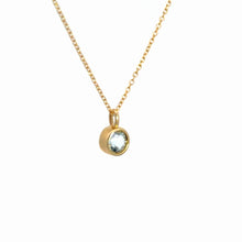 Load image into Gallery viewer, 14kt Yellow Gold Aquamarine Pendant
