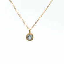 Load image into Gallery viewer, 14kt Yellow Gold Aquamarine Pendant
