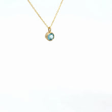 Load image into Gallery viewer, 14kt Yellow Gold Blue Topaz Pendant
