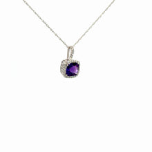 Load image into Gallery viewer, 14Kt White Gold and Amethyst Pendant

