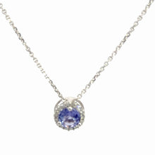 Load image into Gallery viewer, 14Kt White Gold Tanzanite and  Diamond Pendant
