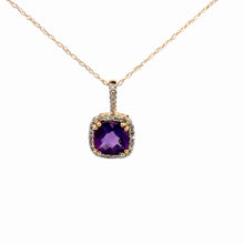 Load image into Gallery viewer, 14Kt Yellow  Gold and Amethyst Pendant
