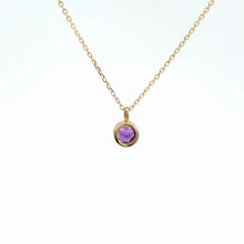 Load image into Gallery viewer, 14Kt Yellow Gold and Amethyst Pendant
