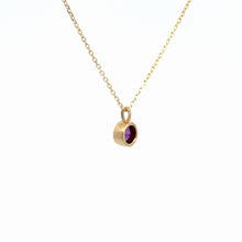 Load image into Gallery viewer, 14Kt Yellow Gold and Amethyst Pendant
