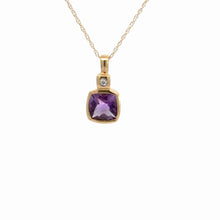 Load image into Gallery viewer, 14Kt Yellow Gold and Amethyst Pendant
