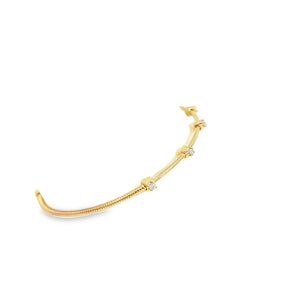 14k  Yellow Gold Diamond Bangle Bracelet