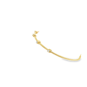 14k  Yellow Gold Diamond Bangle Bracelet