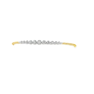 14k  Yellow Gold Diamond Bangle Bracelet