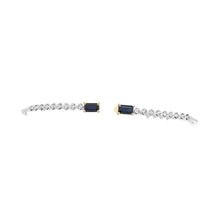 Load image into Gallery viewer, 14kt White and Yellow Gold Diamond and Natural Sapphire  Bracelet
