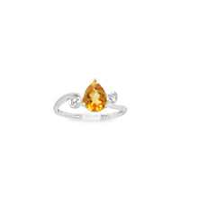 Load image into Gallery viewer, 14kt White Gold Citrine and Diamond Ring
