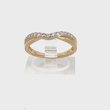 Load and play video in Gallery viewer, 14kt  Yellow Gold Diamond Anniversary Ring
