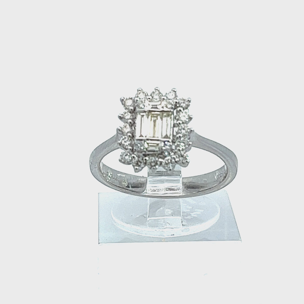 14kt  White Gold Fashion Diamond Ring