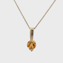 Load and play video in Gallery viewer, 14kt Yellow Gold and CitrinePendant
