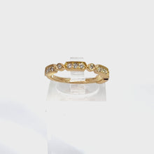 Load and play video in Gallery viewer, 14kt  Yellow Gold Diamond Anniversary Ring
