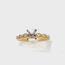 Load and play video in Gallery viewer, 18kt Yellow Gold Diamond Engagement Semi Mount Ring
