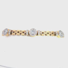 Load and play video in Gallery viewer, 14k  Yellow Gold Diamond Bracelet
