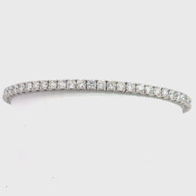 Load and play video in Gallery viewer, 14kt White Gold Diamond Bangle Bracelet
