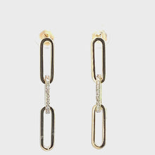 Load and play video in Gallery viewer, 14kt Yellow  Gold Diamond Earrings
