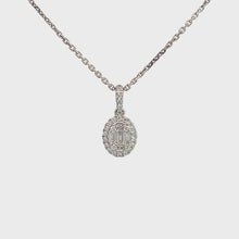 Load and play video in Gallery viewer, 14kt White Gold Diamond Pendant
