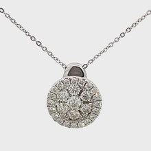 Load and play video in Gallery viewer, 14kt White Gold  Diamond Pendant
