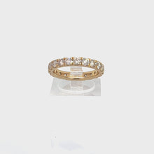 Load and play video in Gallery viewer, 14kt  Yellow Gold Diamond Anniversary Ring
