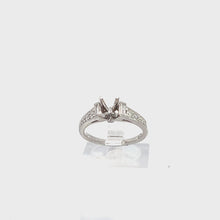 Load and play video in Gallery viewer, 18kt White Gold Diamond Engagement Semi Mount Ring
