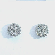 Load and play video in Gallery viewer, 14kt White Gold Diamond Earrings

