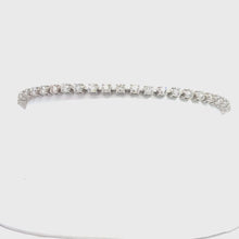 Load and play video in Gallery viewer, 14kt White Gold Diamond Tennis Bracelet
