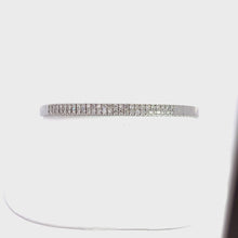 Load and play video in Gallery viewer, 14kt White Gold Diamond Bangle Bracelet
