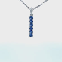 Load and play video in Gallery viewer, 18kt White Gold Natural Blue  Sapphire Pendant
