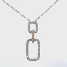 Load and play video in Gallery viewer, 14kt Two Tone  Gold  Diamond Pendant
