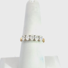 Load and play video in Gallery viewer, 14kt  Yellow Gold Diamond Anniversary Ring
