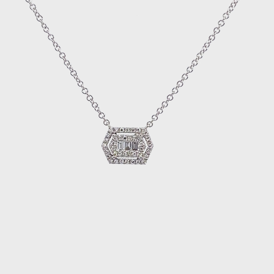 14kt White Gold Diamond Pendant