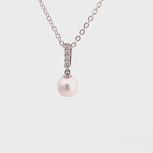 Load and play video in Gallery viewer, 14kt Pearl and Diamond Pendant

