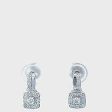 Load and play video in Gallery viewer, 14kt  White Diamond Earrings
