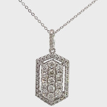 Load and play video in Gallery viewer, 14kt White Gold  Diamond Pendant
