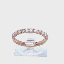 Load and play video in Gallery viewer, 14kt Rose Gold Diamond Anniversary Ring

