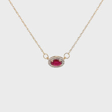 Load and play video in Gallery viewer, 14kt Yellow Gold Natural Ruby and Diamond Pendant
