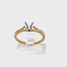 Load and play video in Gallery viewer, 18kt Yellow Gold Diamond Engagement Semi Mount Ring
