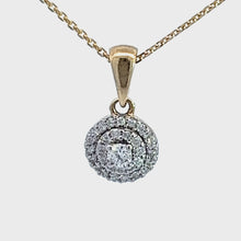 Load and play video in Gallery viewer, 14kt Yellow Gold  Diamond Pendant
