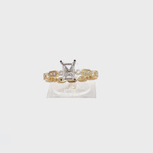 Load and play video in Gallery viewer, 14kt Yellow Gold Diamond Engagement Semi Mount Ring
