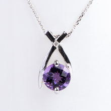 Load image into Gallery viewer, 14Kt White Gold and Amethyst Pendant
