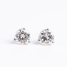 Load image into Gallery viewer, 14kt White Gold Diamond Solitaire Studs  1.02ctw Diamonds
