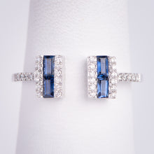 Load image into Gallery viewer, 14kt White Gold Natural Blue Sapphire and Diamond Ring
