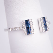 Load image into Gallery viewer, 14kt White Gold Natural Blue Sapphire and Diamond Ring
