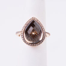 Load image into Gallery viewer, 14kt Rose Gold Smoky Topaz Quartz Ring
